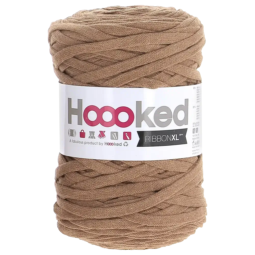 #Farbe_Hoooked Ribbon | RXL43 Caramel Brown