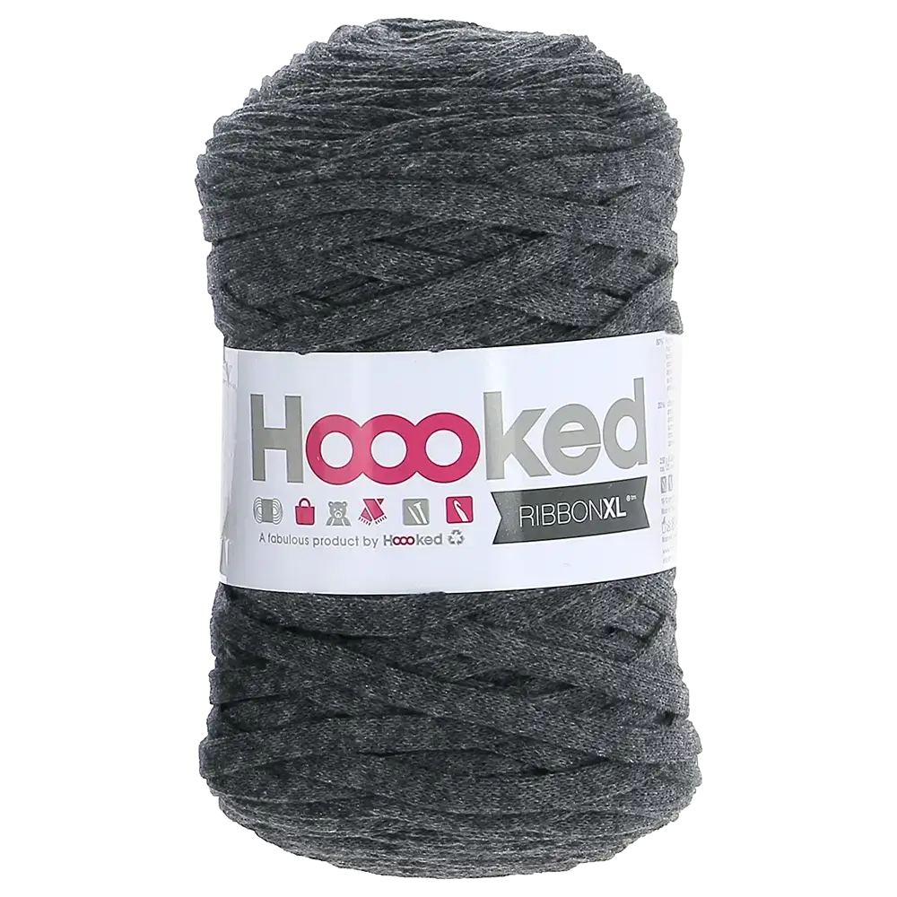 #Farbe_Hoooked Ribbon | RXL49 Charcoal Antracite