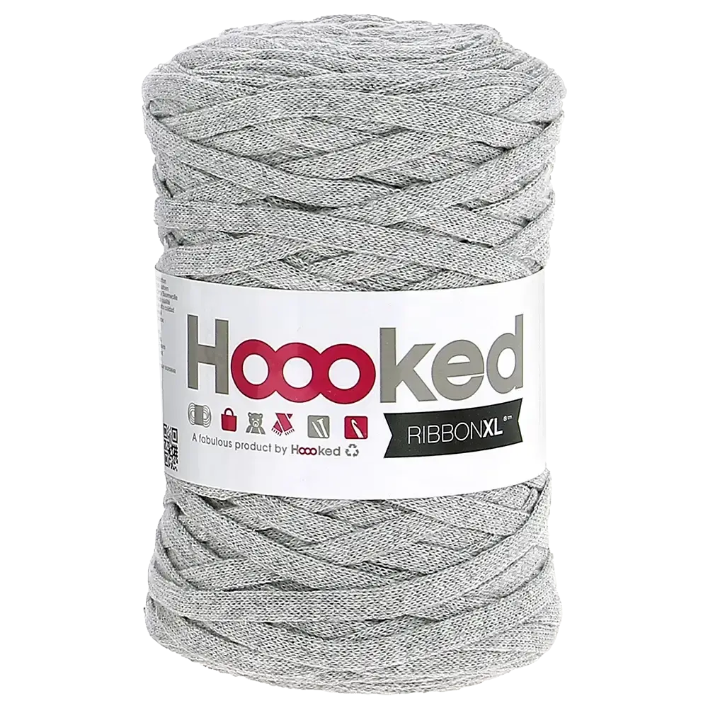 #Farbe_Hoooked Ribbon | RXL41 Silver Grey