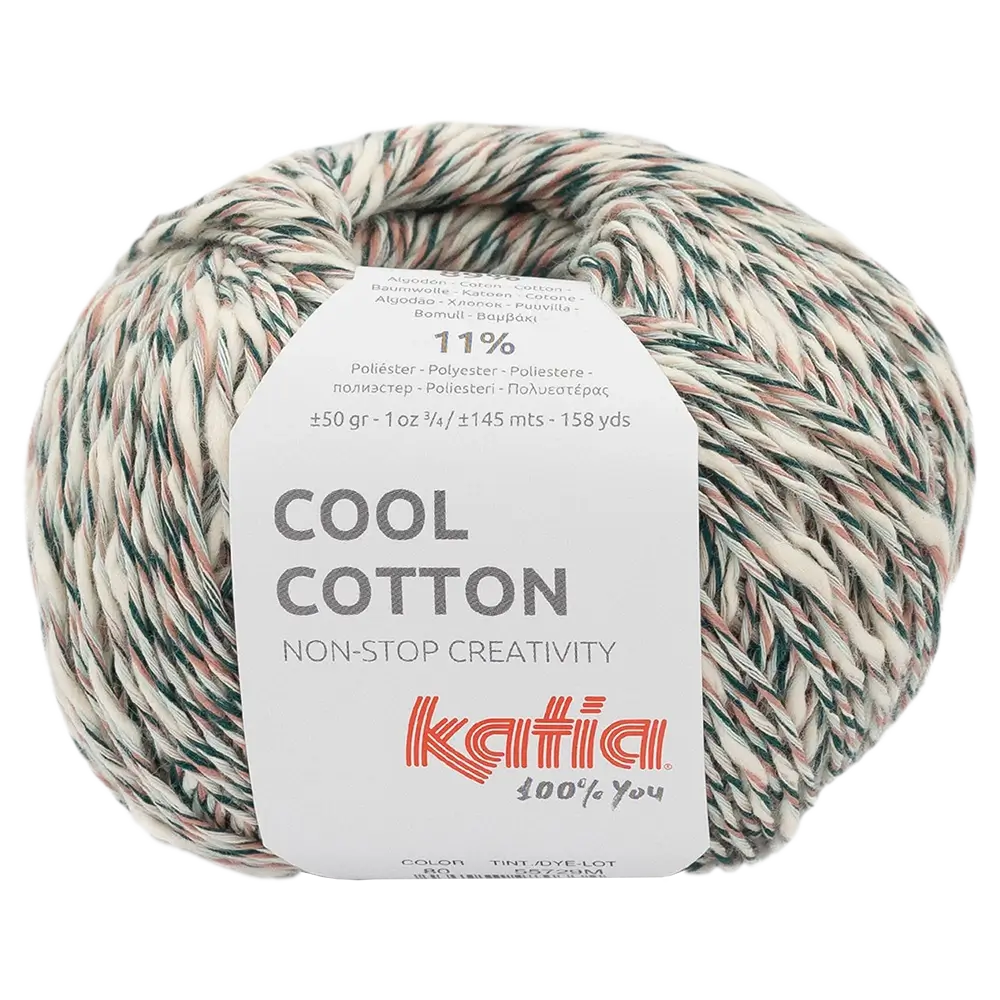 #Farbe_Katia Cool Cotton | 80 Rosé-Grünblau-Helltürkis