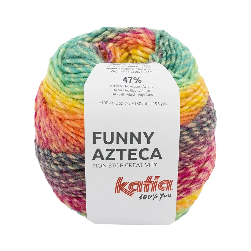 #Farbe_Katia Funny Azteca | 200 Orange-Grün