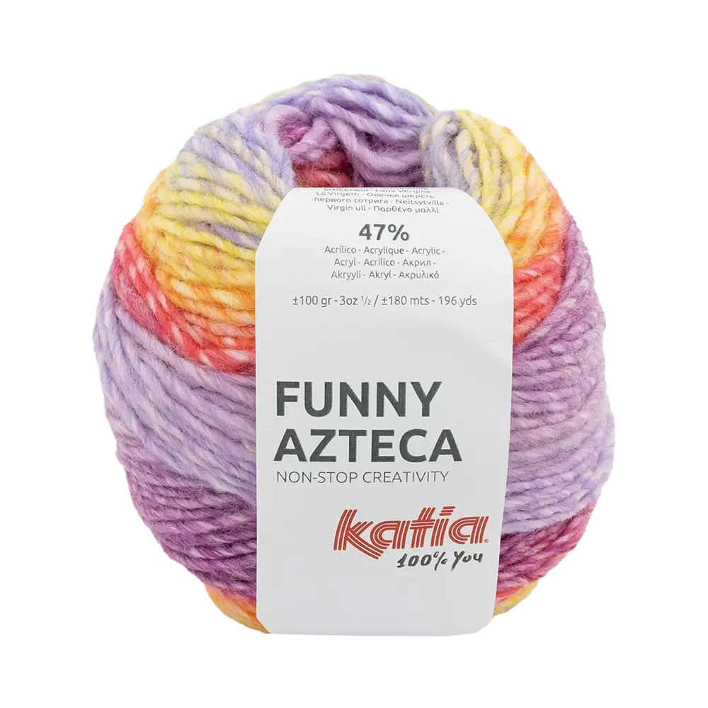 #Farbe_Katia Funny Azteca | 201 Orange-Lila