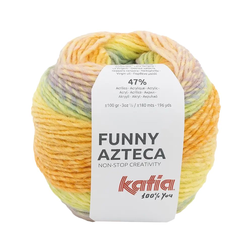 #Farbe_Katia Funny Azteca | 203 Hellrosa-Hellhimmelblau
