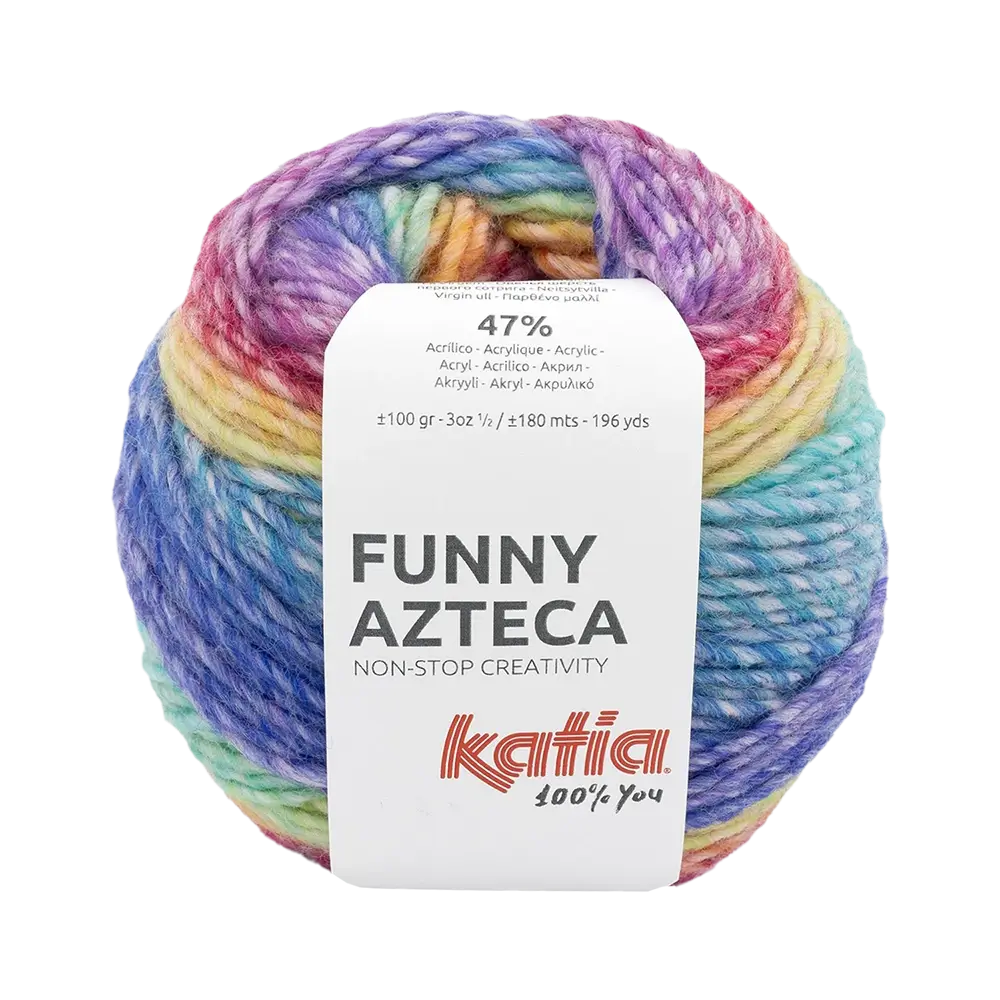 #Farbe_Katia Funny Azteca | 204 Türkis-Fuchsia