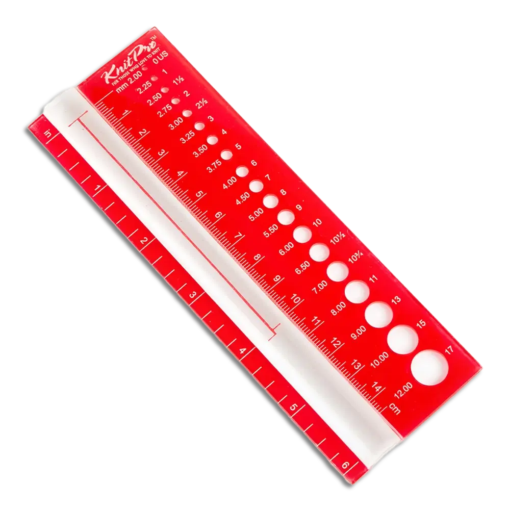 Knit Pro | Stricknadelmaß mit Messfunktion für Maschenprobe
