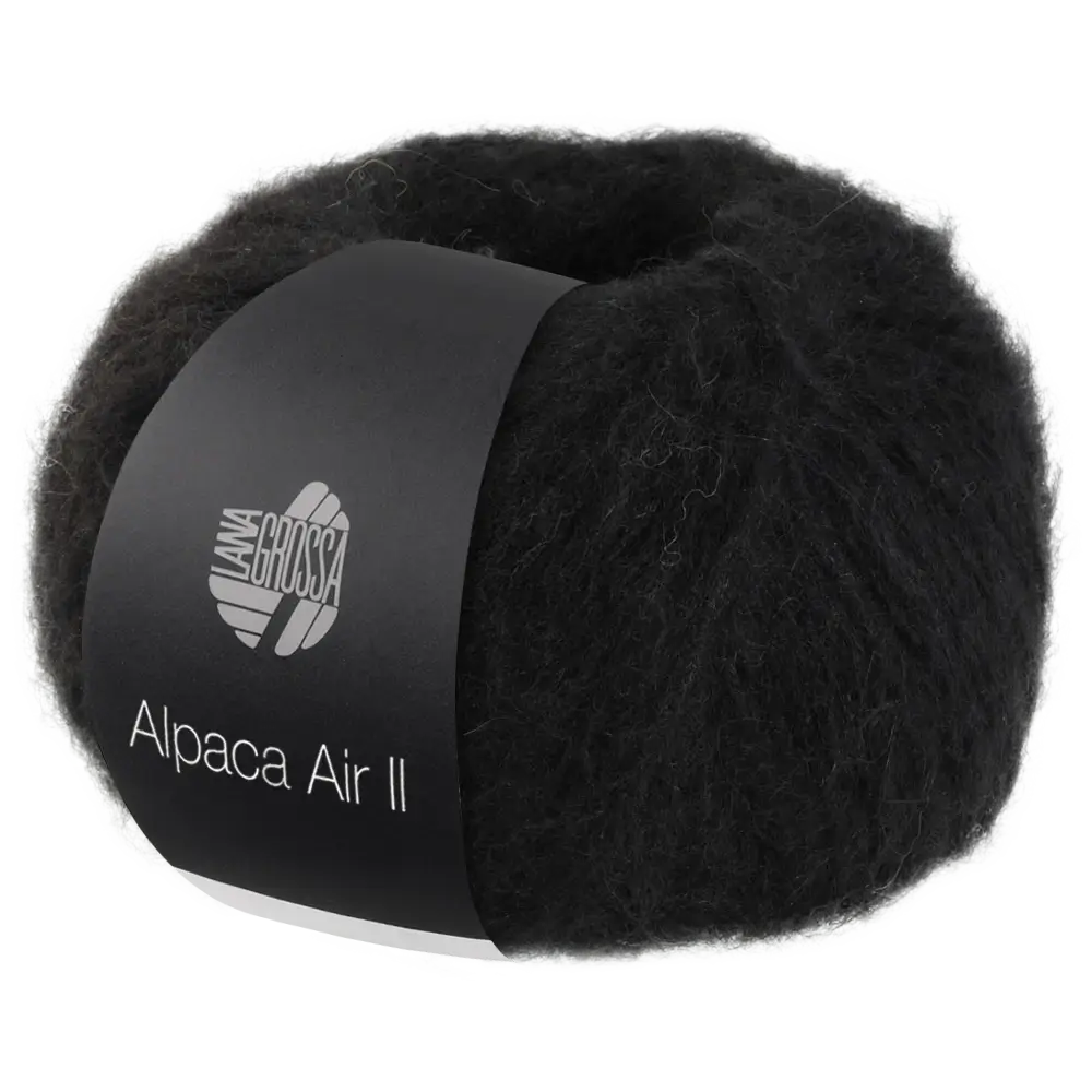 #Farbe_Lana Grossa Alpaca Air II | 12 Schwarz