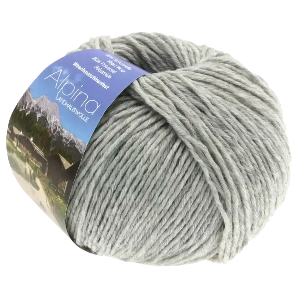 #Farbe_Lana Grossa Alpina | 04 Hellgrau meliert