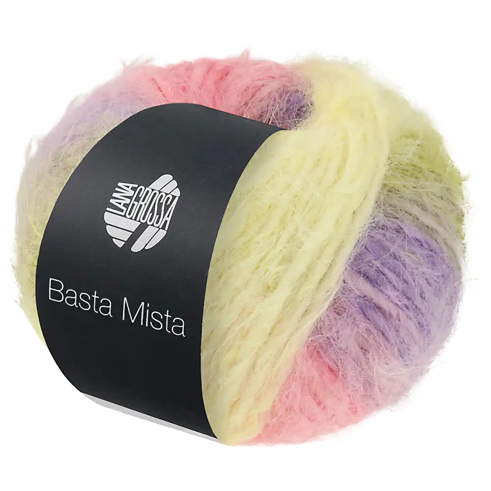 #Farbe_Lana Grossa Basta Mista | 112 Creme/Vanille/Limette/Graugrün/Rosa/Flieder/Lavendel