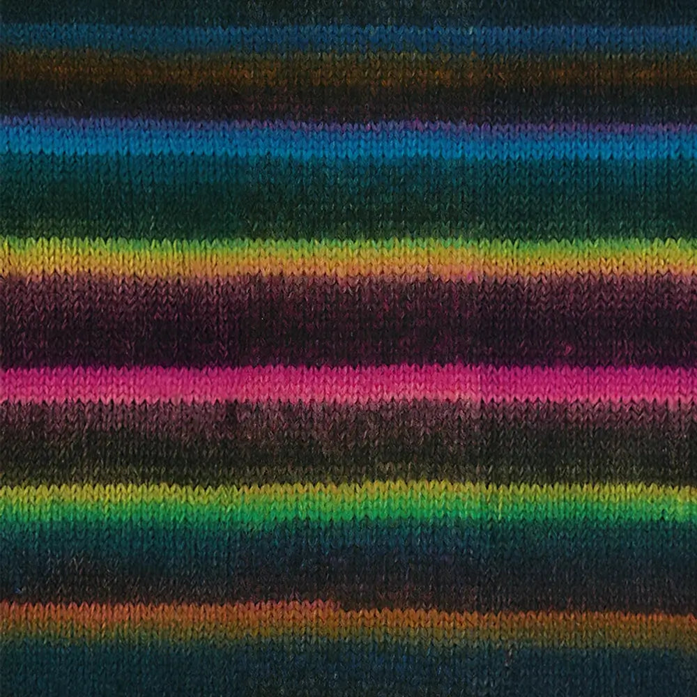 #Farbe_Lana Grossa Bomba | 01 Dunkelgrau/Brombeer/Orange/Gelb-/Dunkelgrün/Blau