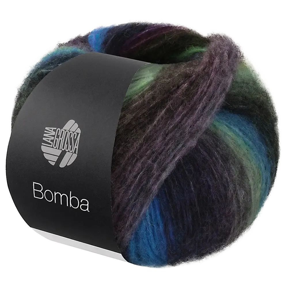 #Farbe_Lana Grossa Bomba | 05 Dunkelpetrol/Petrolgrün/Blau/Lila/Nachtblau/Grün