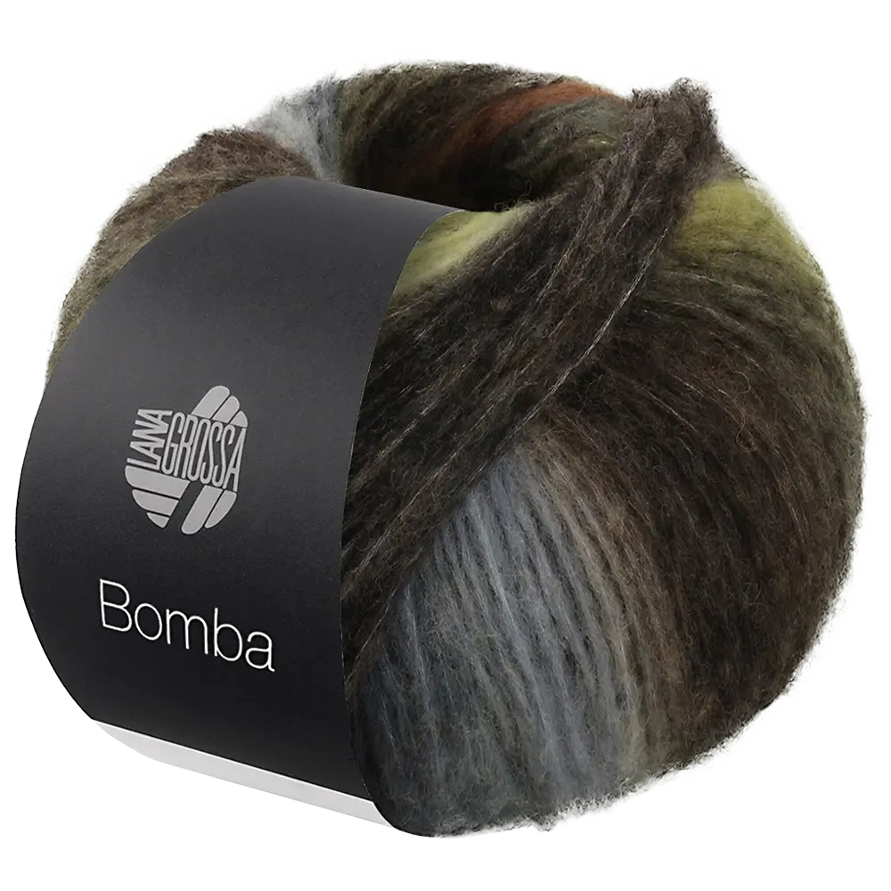 #Farbe_Lana Grossa Bomba | 09 Nougat/Mokka/Brombeer/Schwarzblau/Graulila/Grauoliv/Anthrazit
