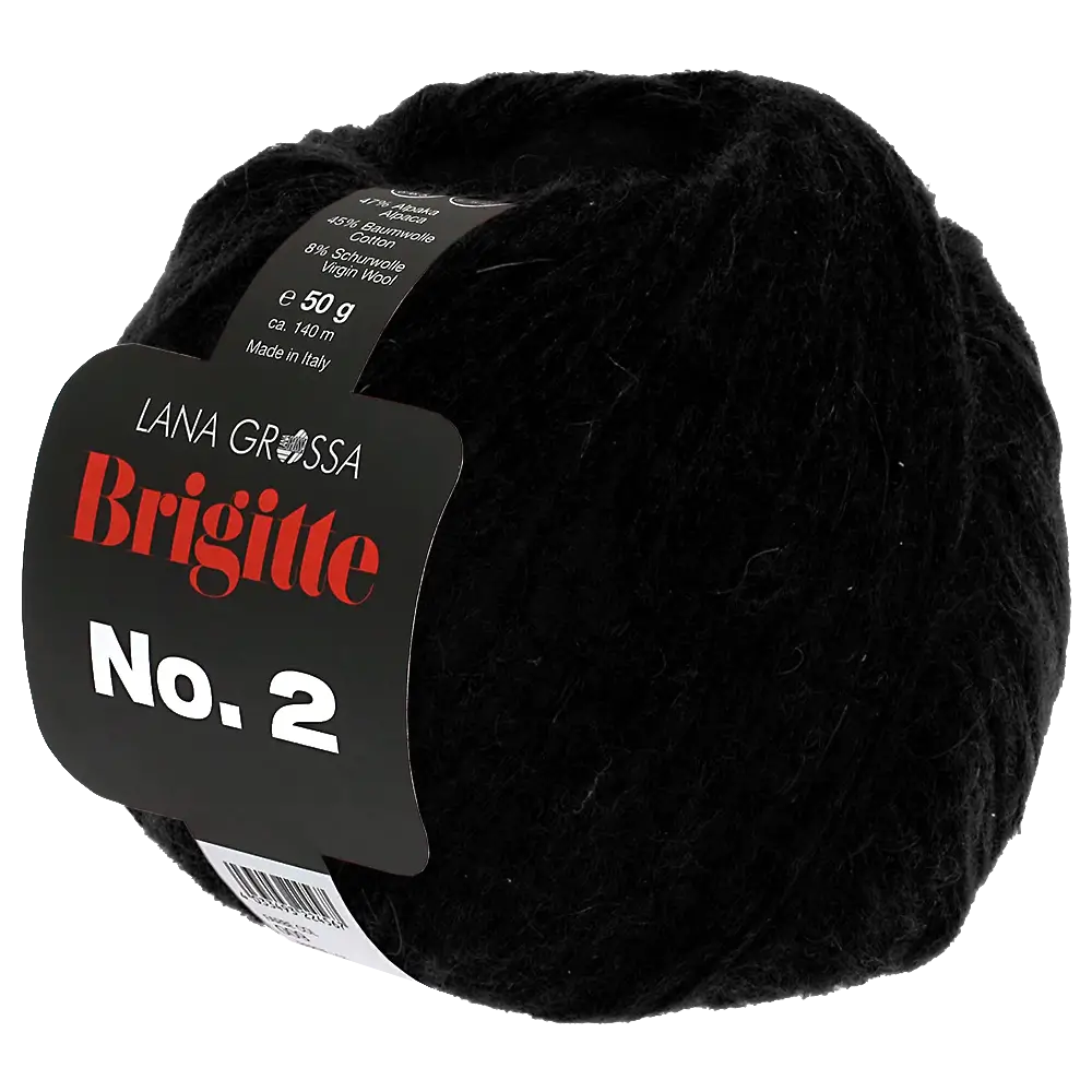 #Farbe_Lana Grossa Brigitte No. 2 | 36 Schwarz