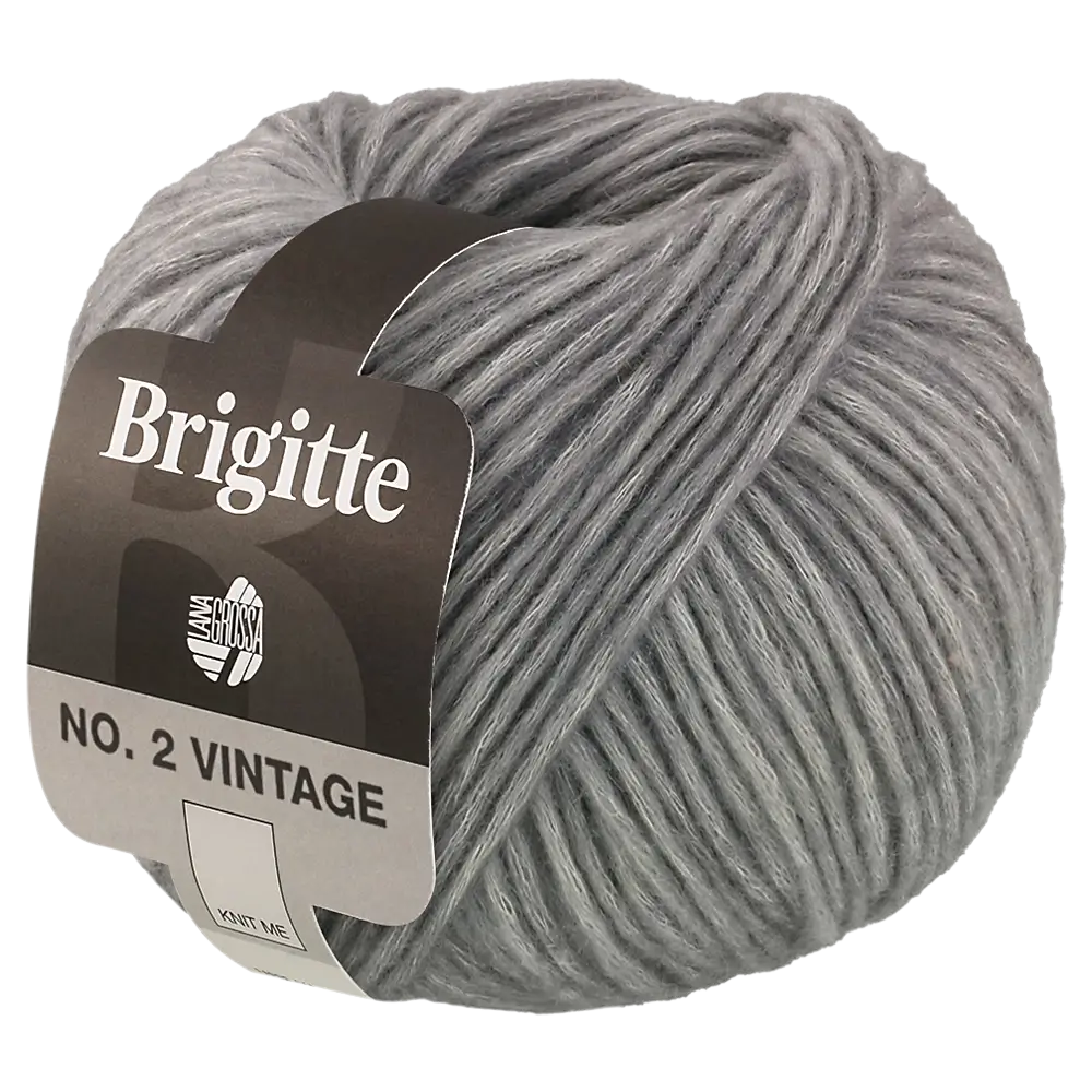 #Farbe_Lana Grossa Brigitte No. 2 Vintage | 209 Hellgrau meliert