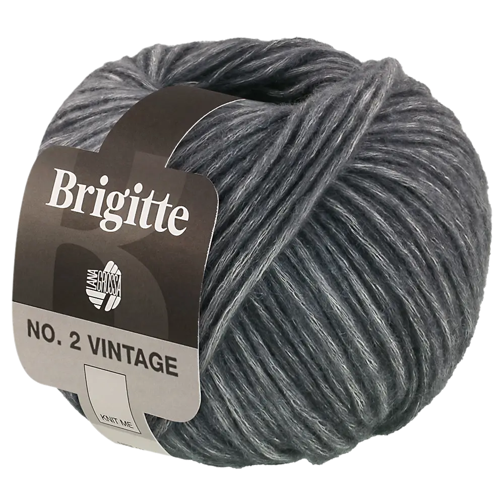#Farbe_Lana Grossa Brigitte No. 2 Vintage | 210 Dunkelgrau meliert
