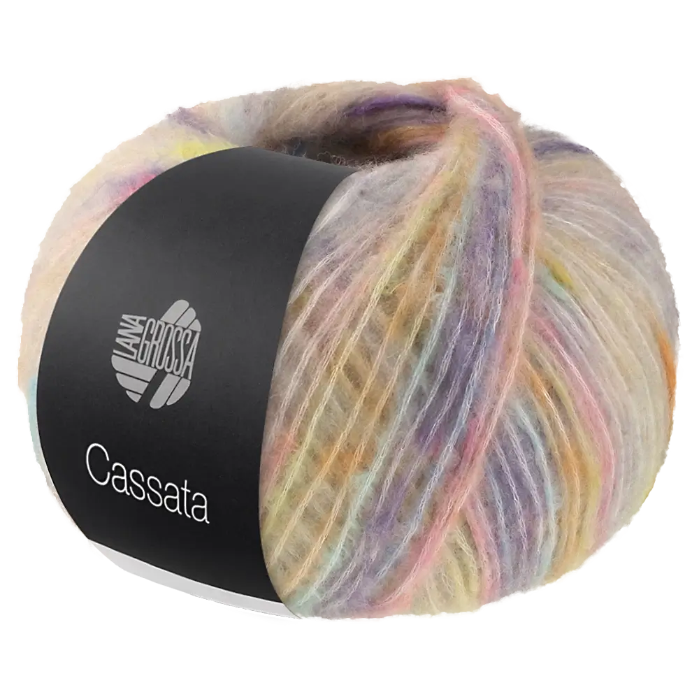 #Farbe_Lana Grossa Cassata | 06 Natur/Gelb/Orange/Lachs/Rosa/Zartlila/Türkis