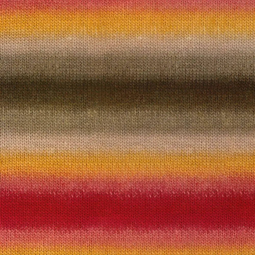 #Farbe_Lana Grossa Colorato Aktion | 07 Hellrot/Gelb/Beige/Khaki/Umbra/Tomatenrot