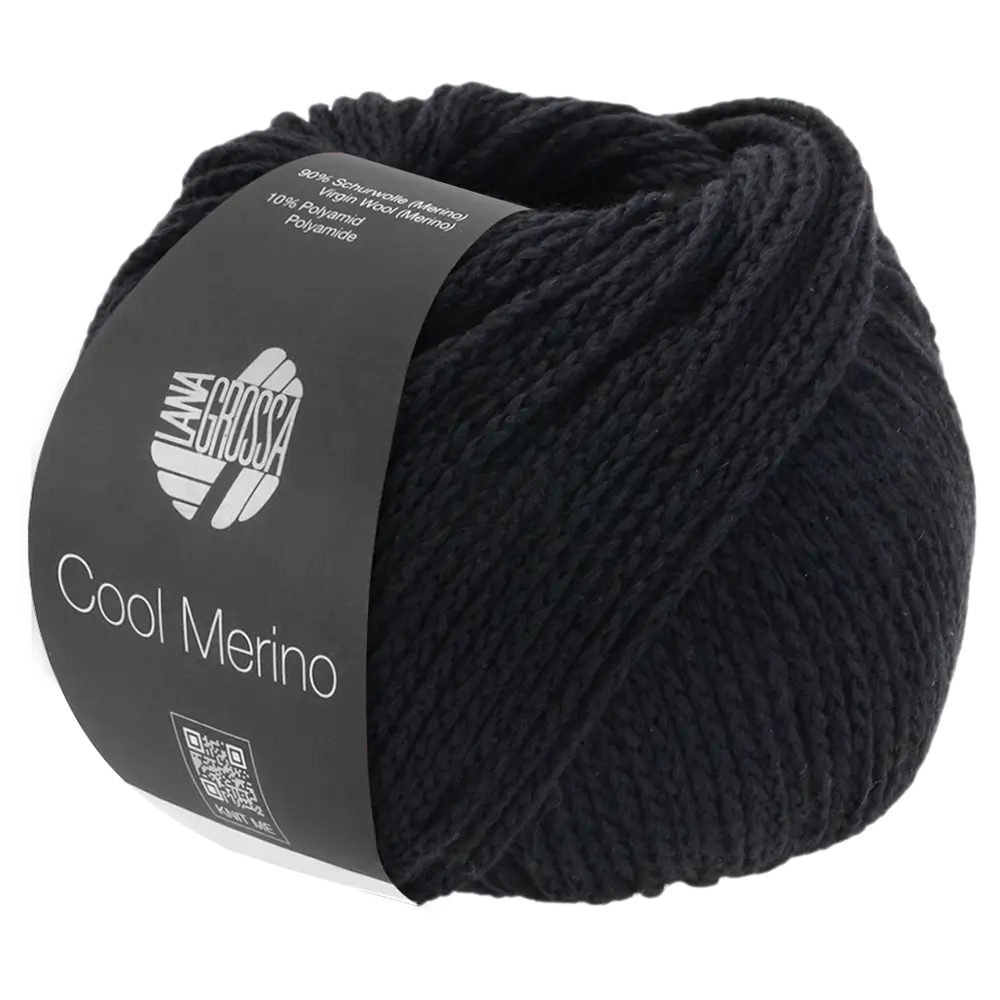 #Farbe_Lana Grossa Cool Merino Uni | 14 Schwarz