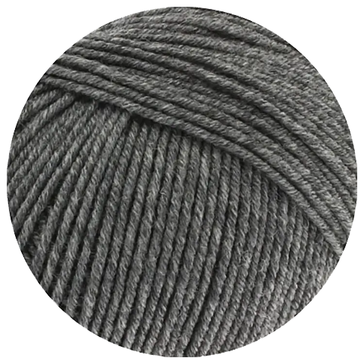 #Farbe_Lana Grossa Cool Wool | 412 Dunkelgrau meliert