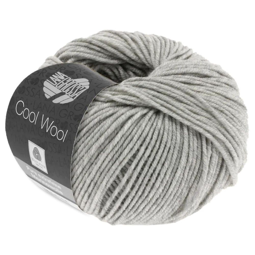 #Farbe_Lana Grossa Cool Wool | 443 Hellgrau meliert