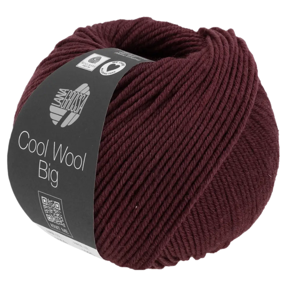 #Farbe_Lana Grossa Cool Wool Big | 1606 Schwarzrot meliert