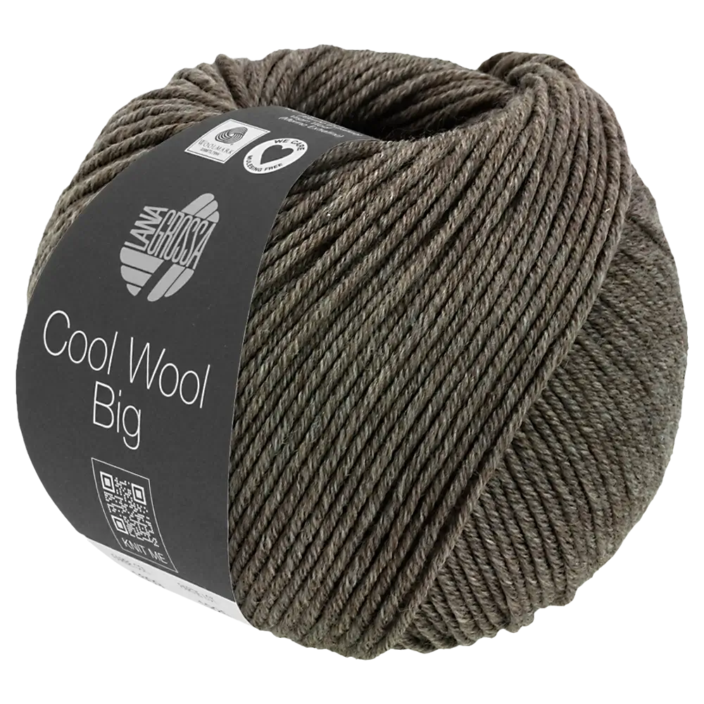 #Farbe_Lana Grossa Cool Wool Big | 1622 Dunkelbraun meliert