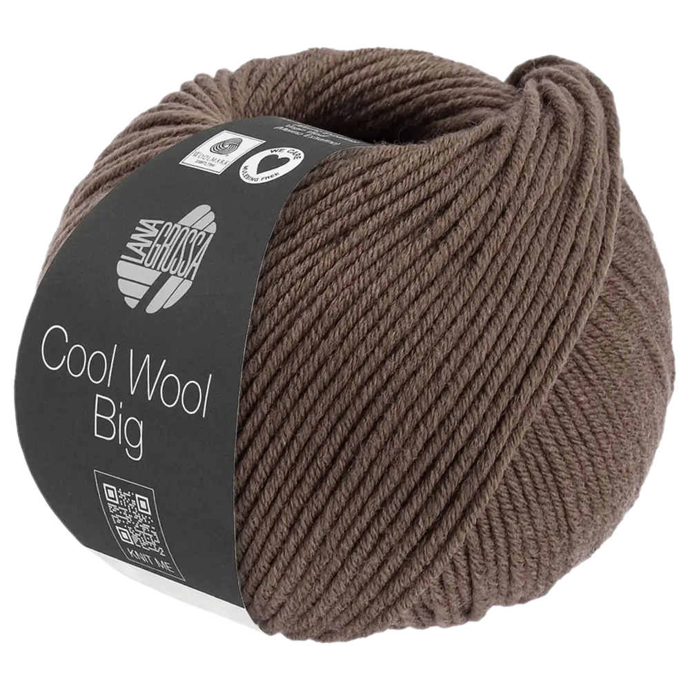 #Farbe_Lana Grossa Cool Wool Big | 1635 Kaffeebraun meliert