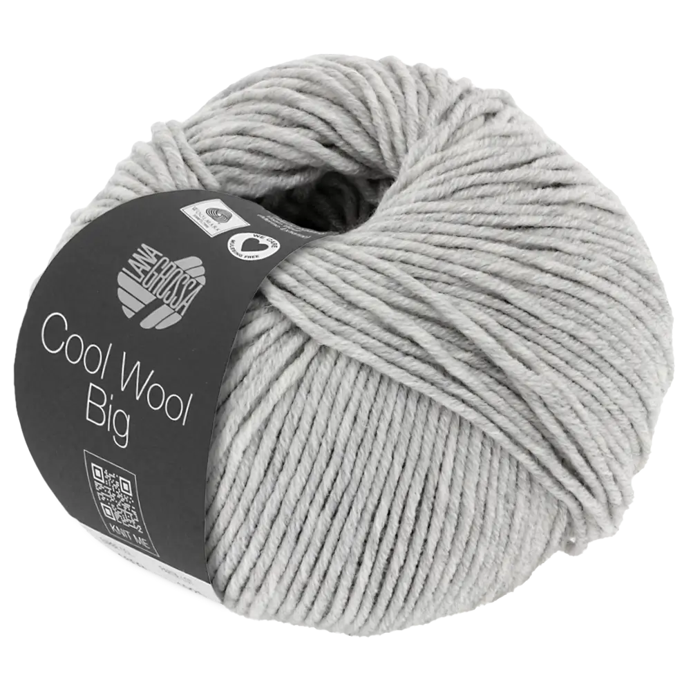 #Farbe_Lana Grossa Cool Wool Big | 616 Hellgrau meliert