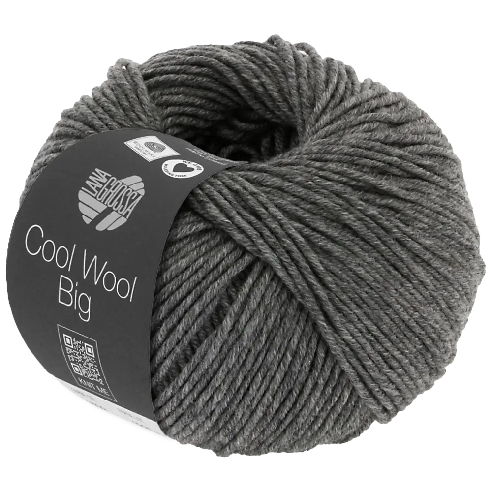 #Farbe_Lana Grossa Cool Wool Big | 617 Dunkelgrau meliert