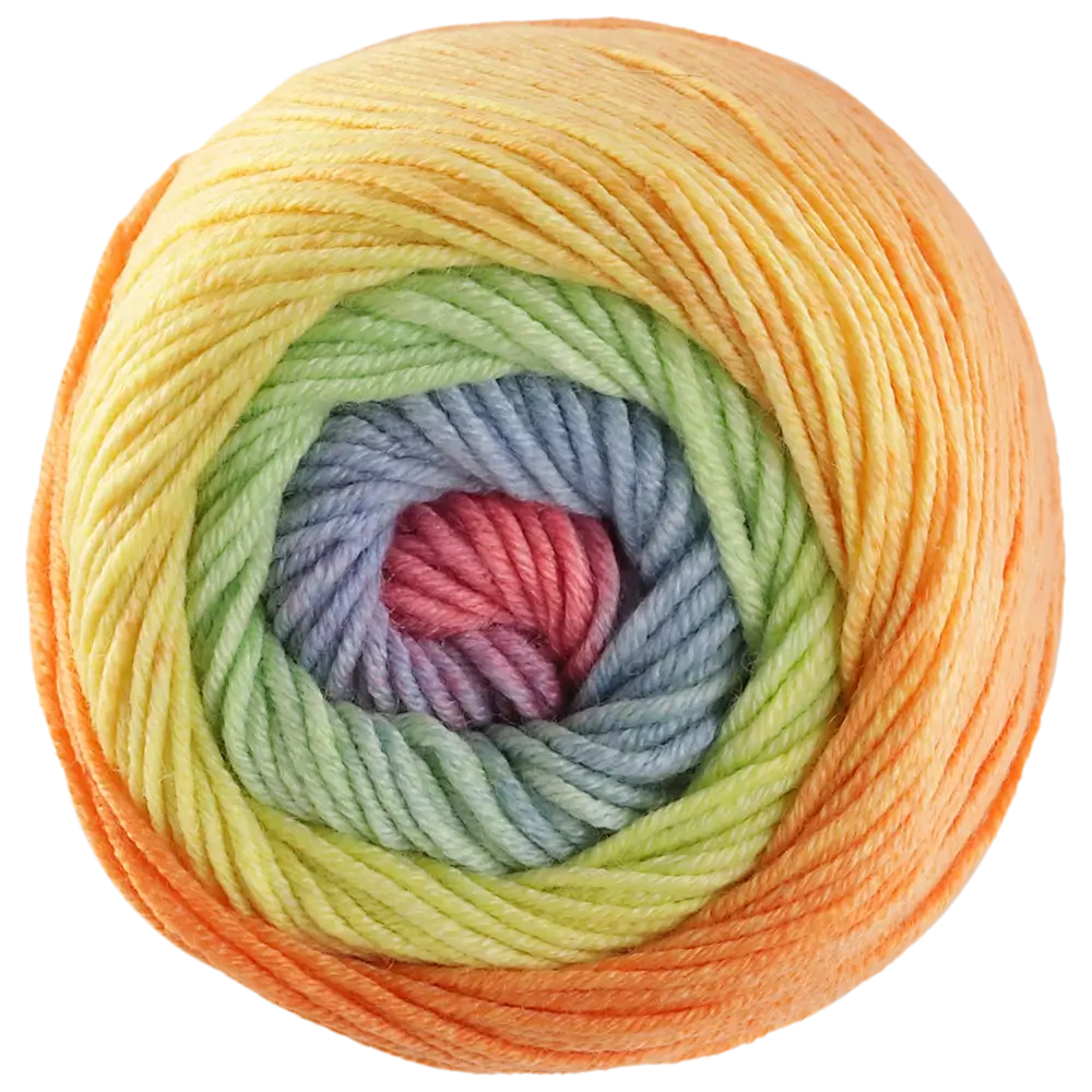 #Farbe_Lana Grossa Cool Wool Big Color | 4036 Graugrün/Grüngelb/Orange/Flieder/Hellgrau