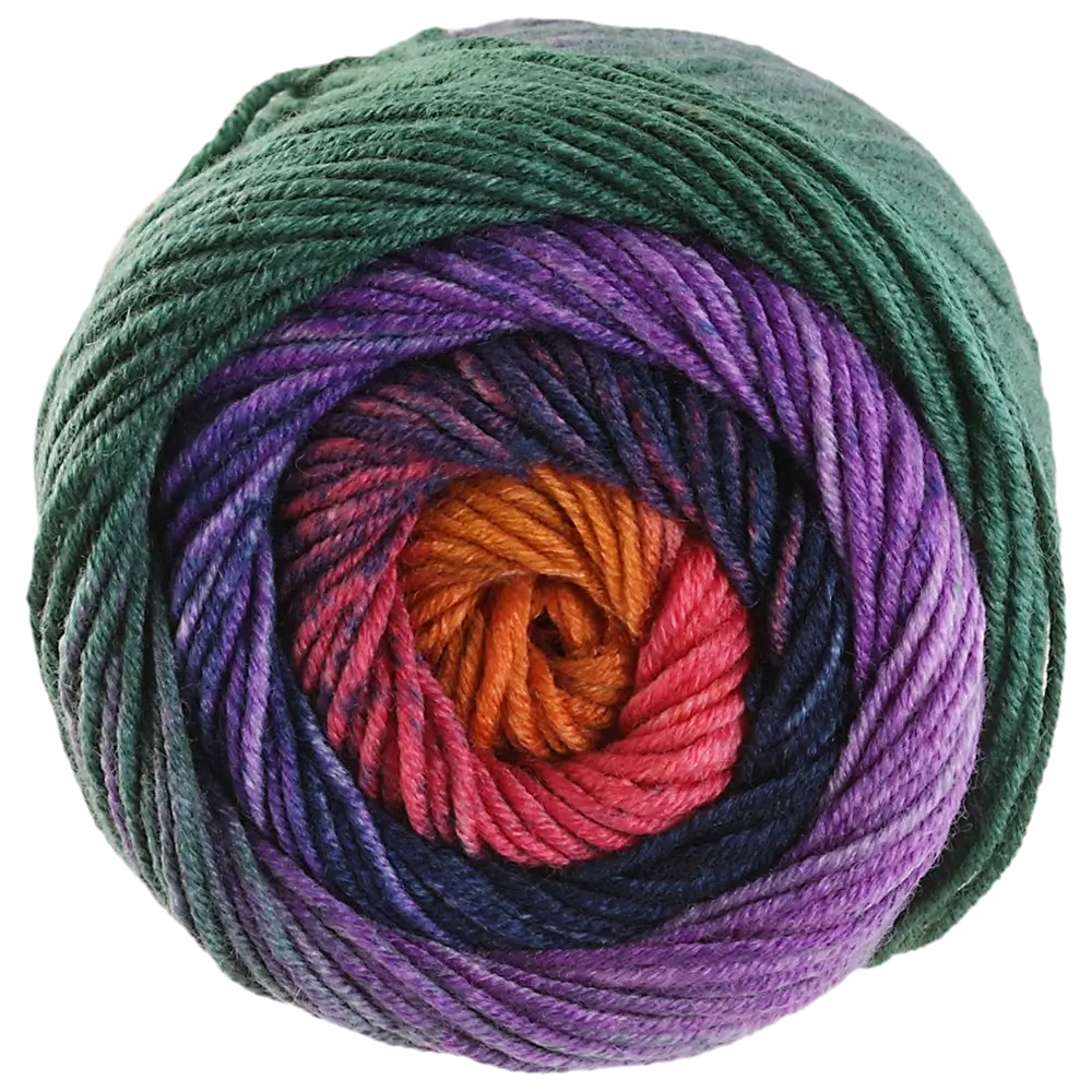 #Farbe_Lana Grossa Cool Wool Big Color | 4037 Waldgrün/Violett/Nachtblau/Pink/Himbeer/Orange/Oliv