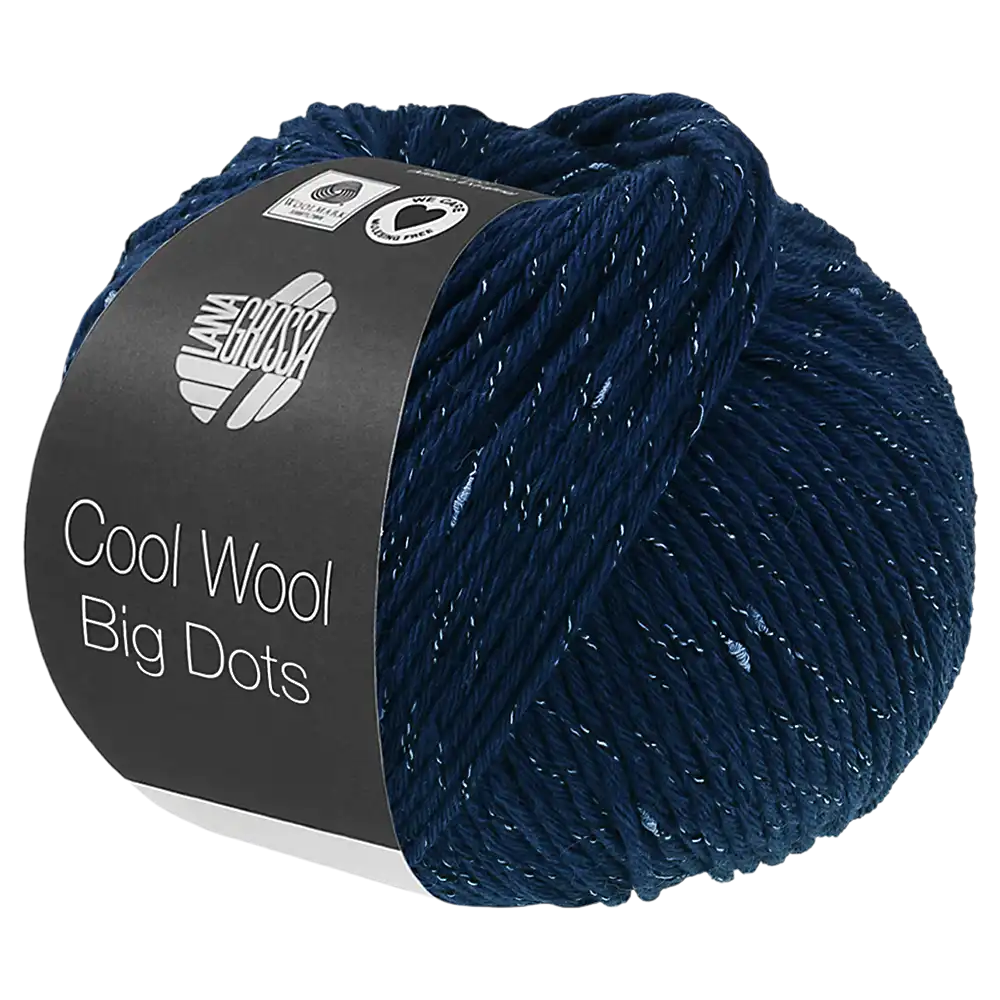 #Farbe_Lana Grossa Cool Wool Big Dots | 102 Dunkelblau