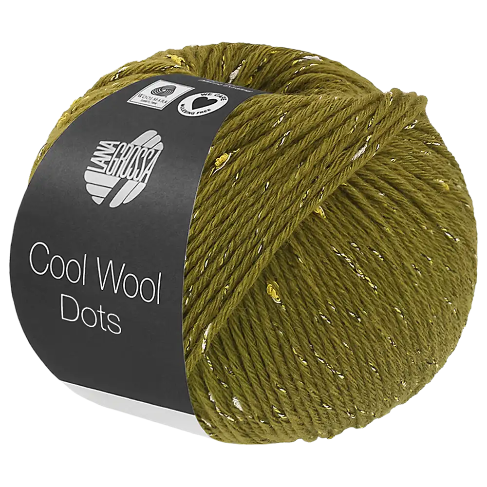 #Farbe_Lana Grossa Cool Wool Dots | 07 Olivgrün