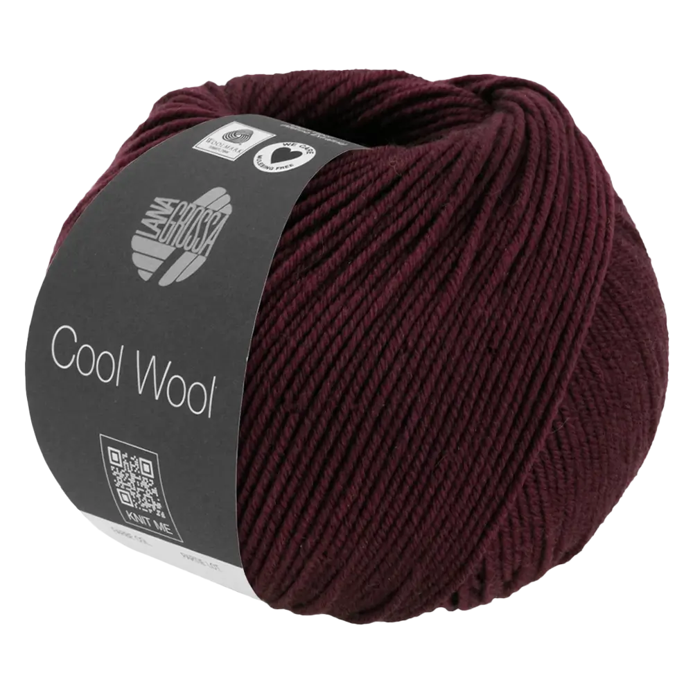 #Farbe_Lana Grossa Cool Wool Mélange | 1404 Schwarzrot meliert