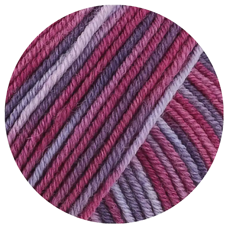 #Farbe_Lana Grossa Cool Wool Print | 841 Lila/Dunkelfuchsia/Rotviolett