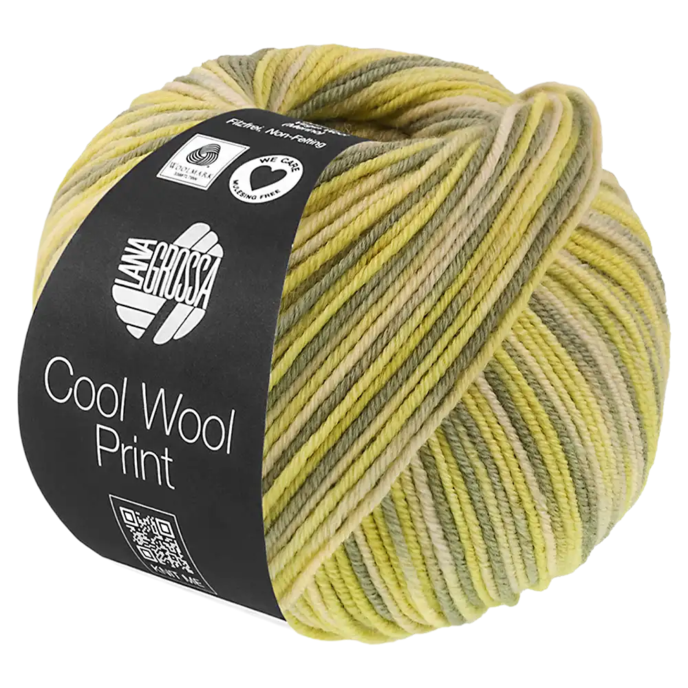 #Farbe_Lana Grossa Cool Wool Print | 843 Grünbeige/Limette/Grau-/Resedagrün