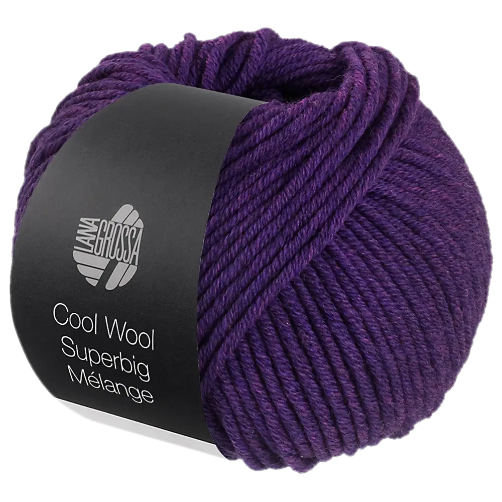 #Farbe_Lana Grossa Cool Wool Superbig Mélange | 204 Violett meliert