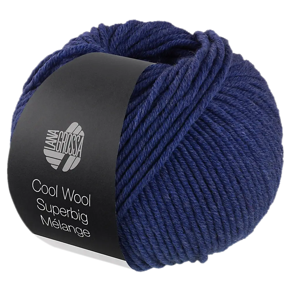 #Farbe_Lana Grossa Cool Wool Superbig Mélange | 208 Dunkelblau meliert