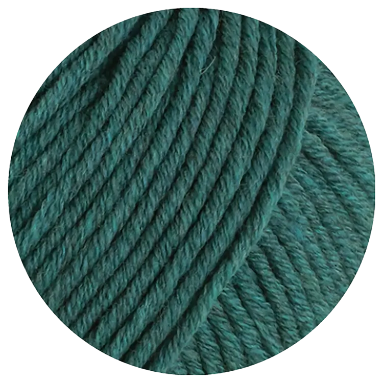 #Farbe_Lana Grossa Cool Wool Superbig Mélange | 210 Dunkelgrün meliert