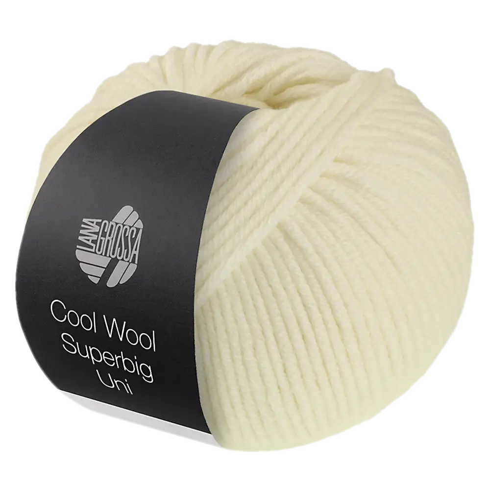 #Farbe_Lana Grossa Cool Wool Superbig Uni | 35 Eierschale