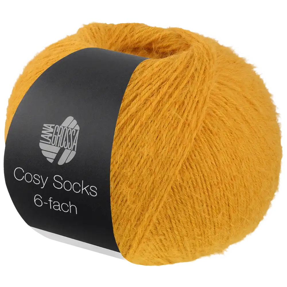#Farbe_Lana Grossa Cosy Socks 6-fach | 1011 Orangegelb