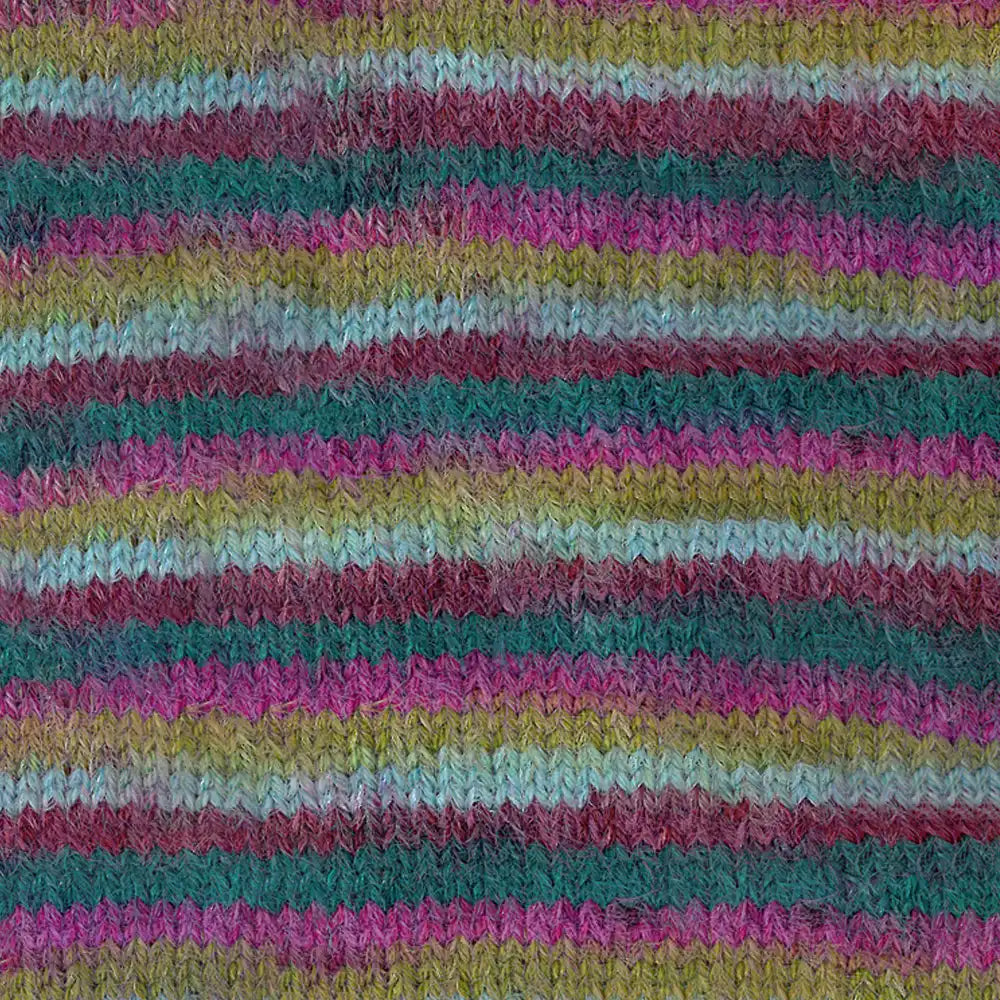 #Farbe_Lana Grossa Cosy Socks | 158 Petrol/Dunkelfuchsia/Oliv/Minttürkis/Dunkelrot