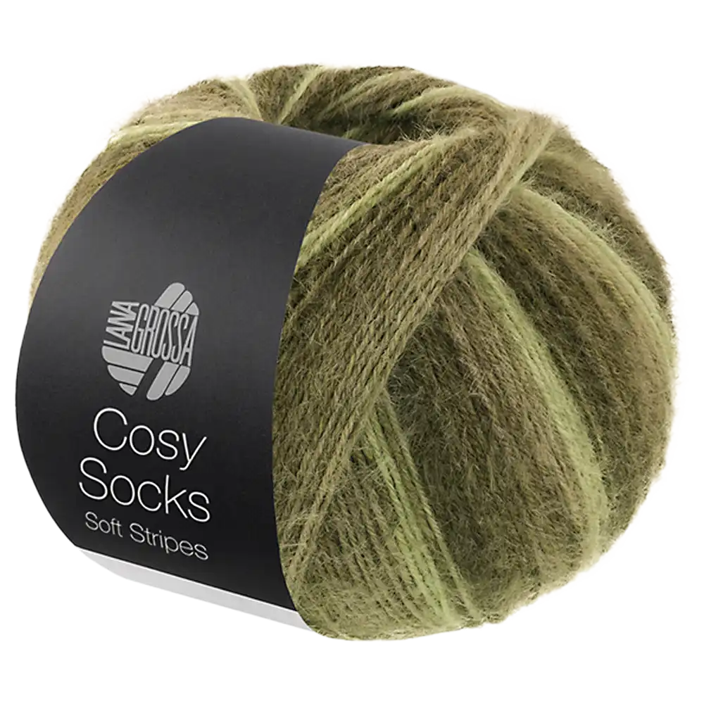 #Farbe_Lana Grossa Cosy Socks | 107 Hell-/Reseda-/Grau-/Moosgrün
