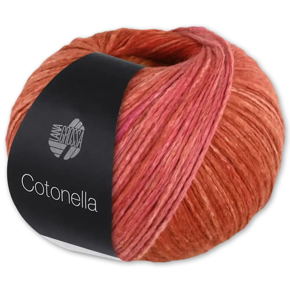 #Farbe_Lana Grossa Cotonella | 4 Weinrot/Orange/Rot/Feuerrot/Terrakotta/Ziegelrot/Pink/Lila