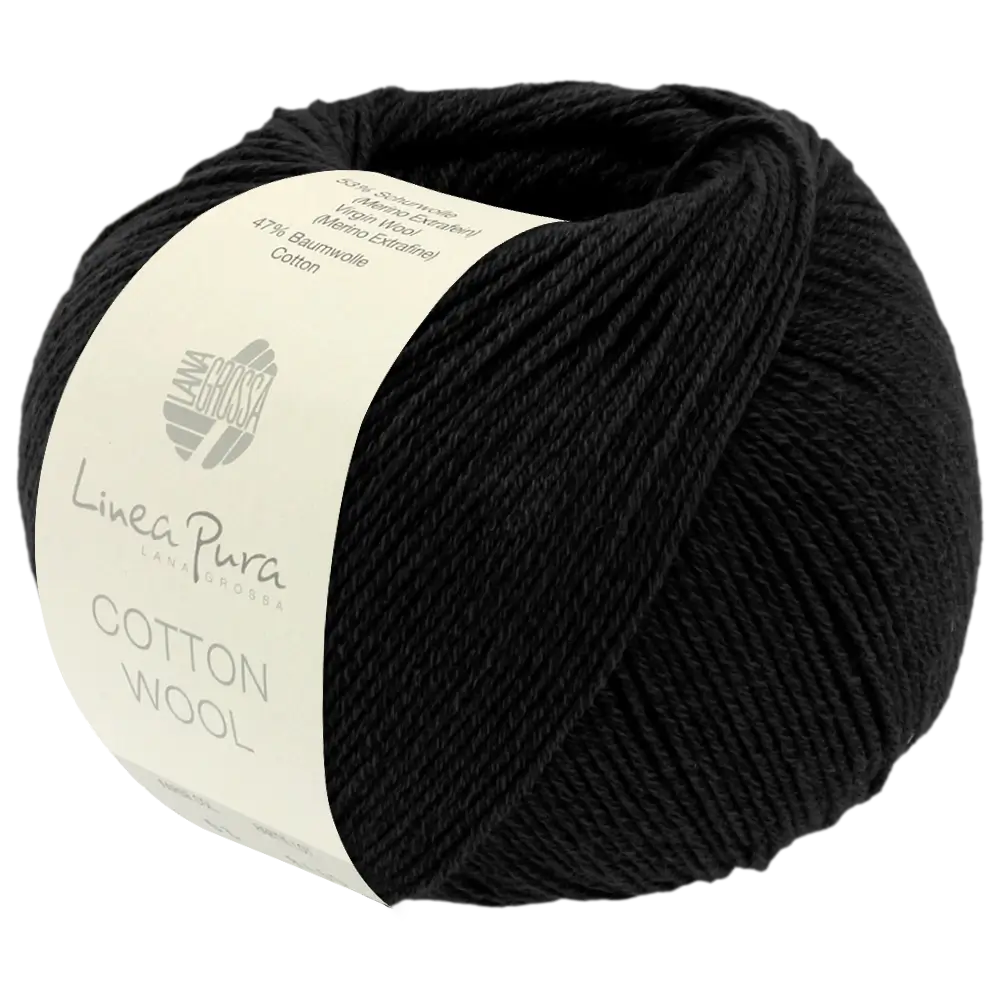 #Farbe_Lana Grossa Cotton Wool | 17 Schwarz