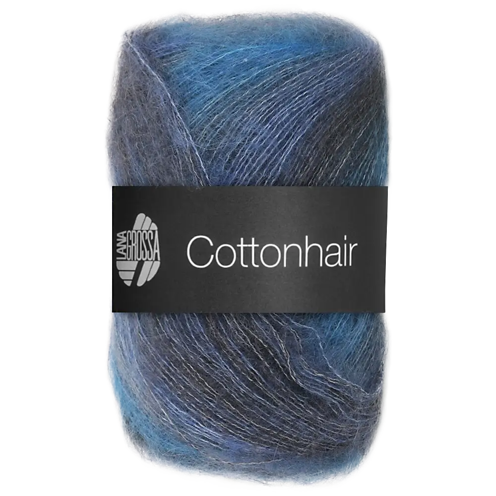 #Farbe_Lana Grossa Cottonhair | 103 Dunkelgrau/Jeans-/Graublau/Marine/Anthrazit