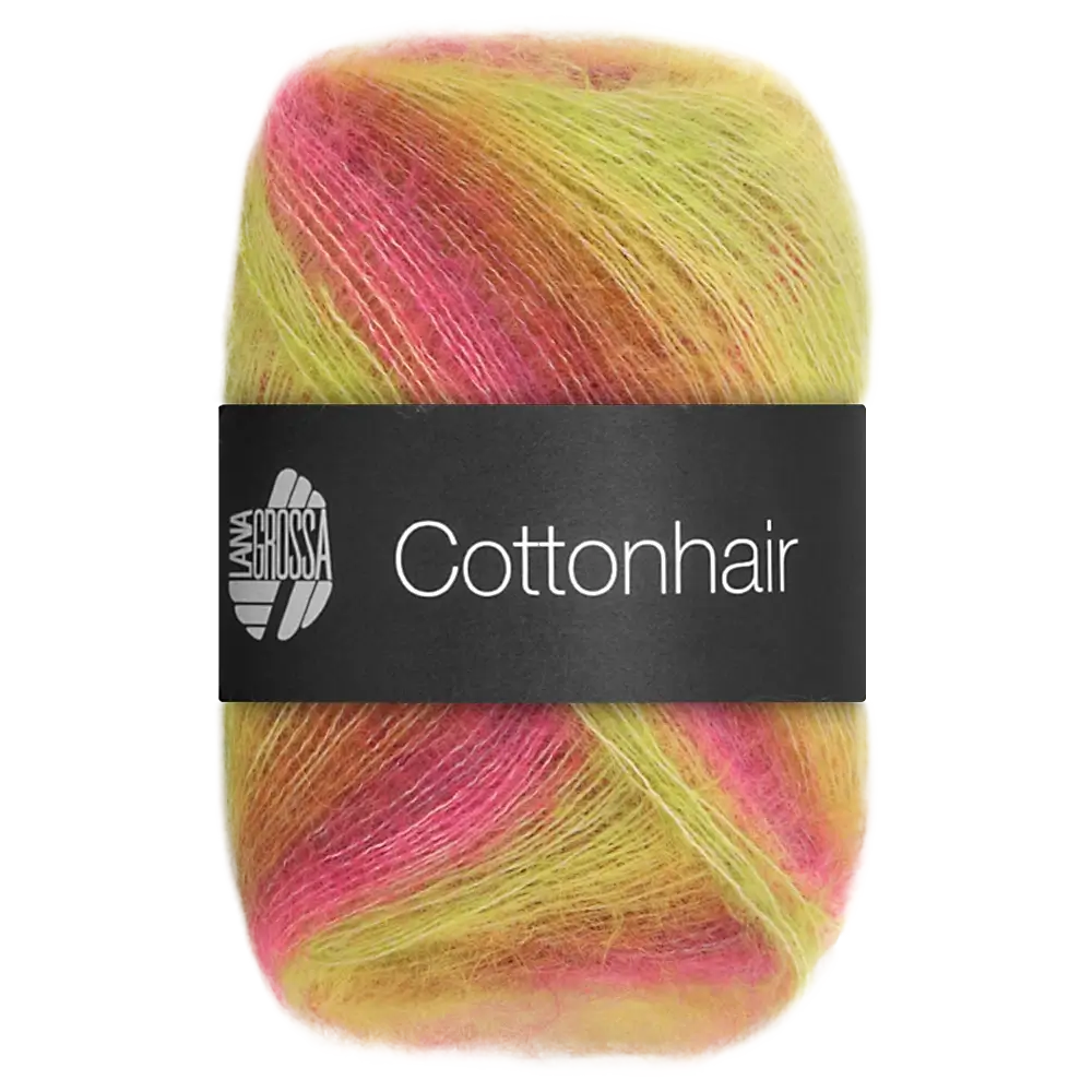 #Farbe_Lana Grossa Cottonhair | 107 Limette/Neonpink/Fuchsia/Braun/Orange/ Zitrusgelb