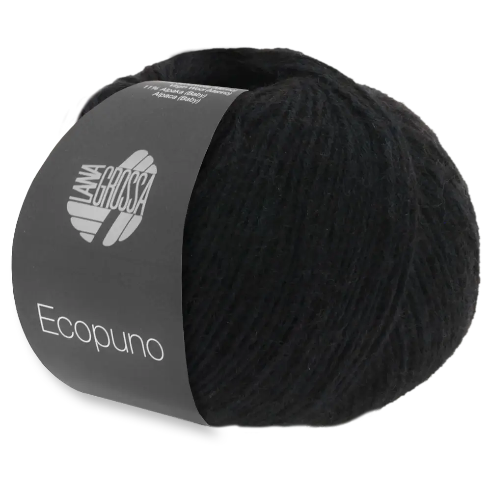 #Farbe_Lana Grossa Ecopuno | 16 Schwarz