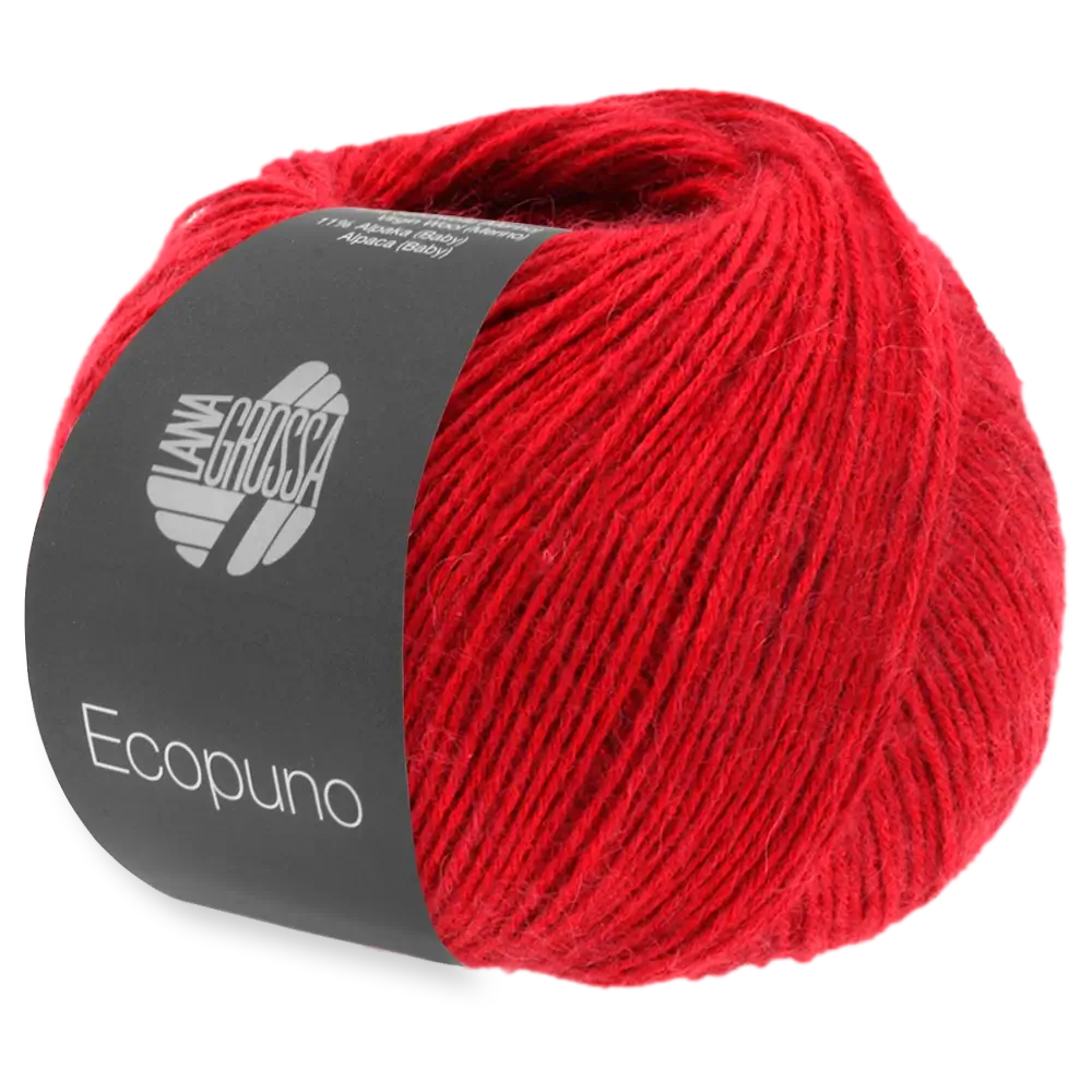 #Farbe_Lana Grossa Ecopuno | 47 Kirschrot