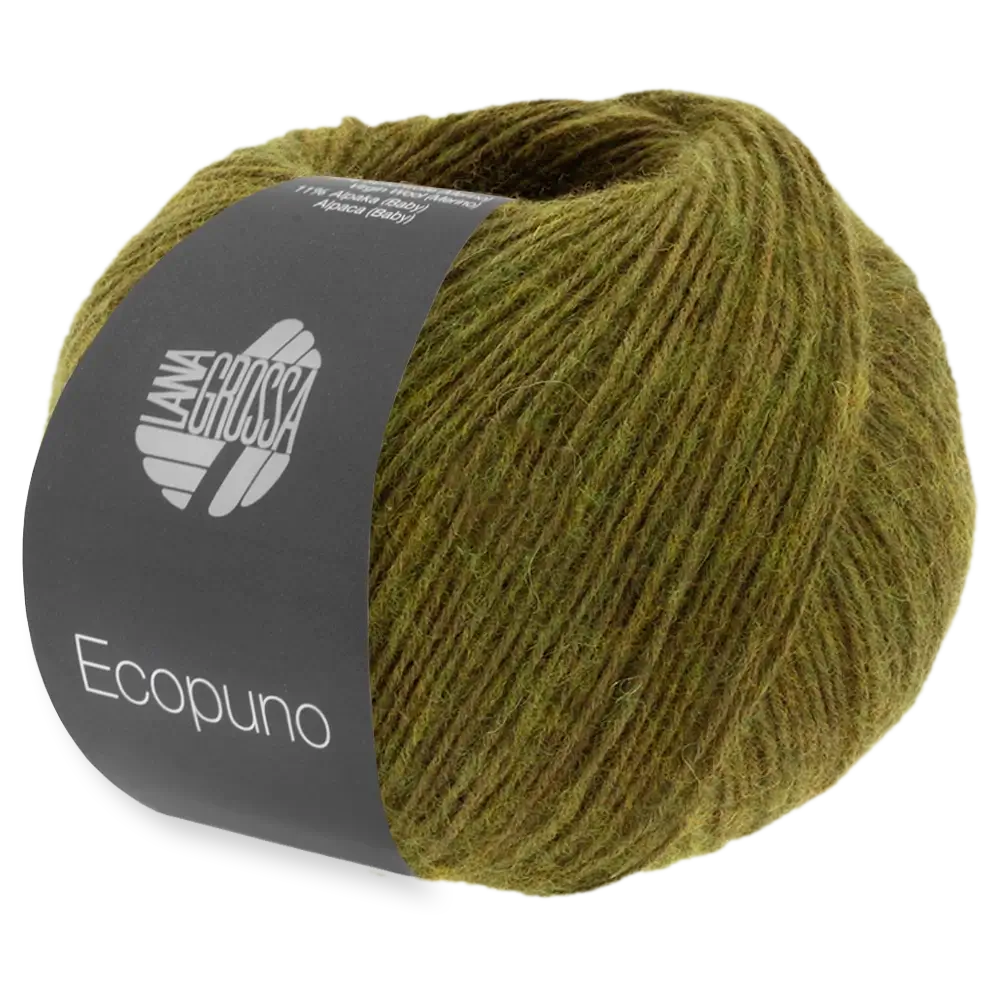 #Farbe_Lana Grossa Ecopuno | 54 Dunkles Olivgrün