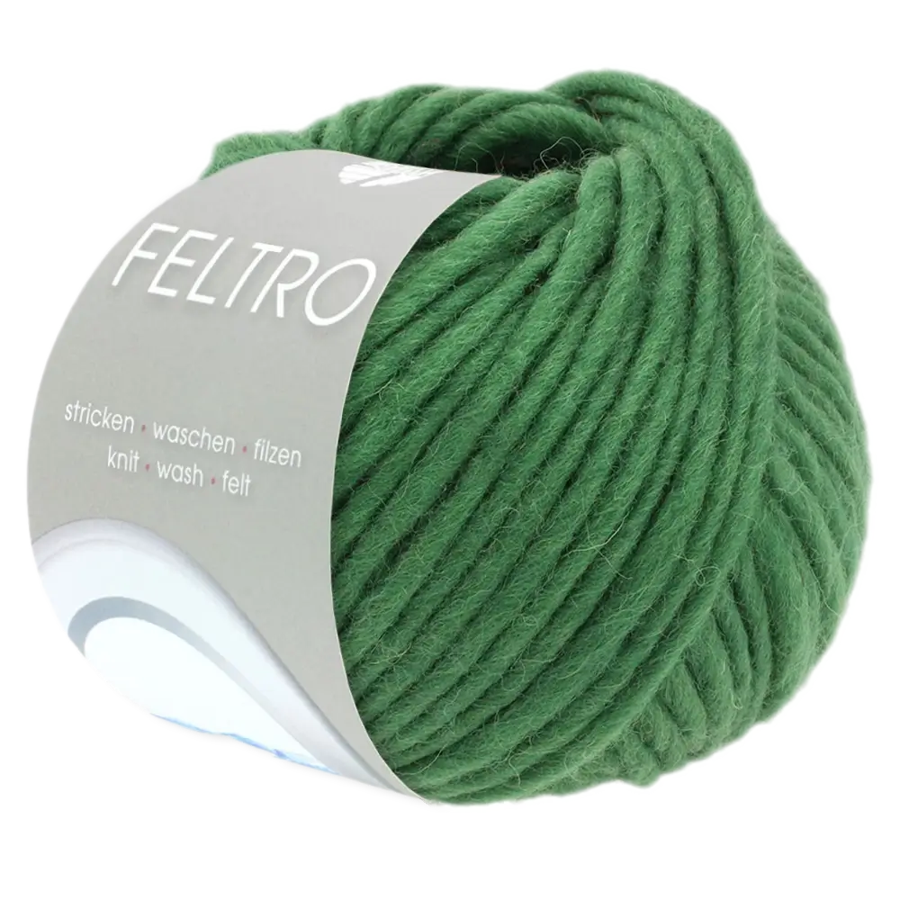 #Farbe_Lana Grossa Feltro Uni | 11 Grasgrün